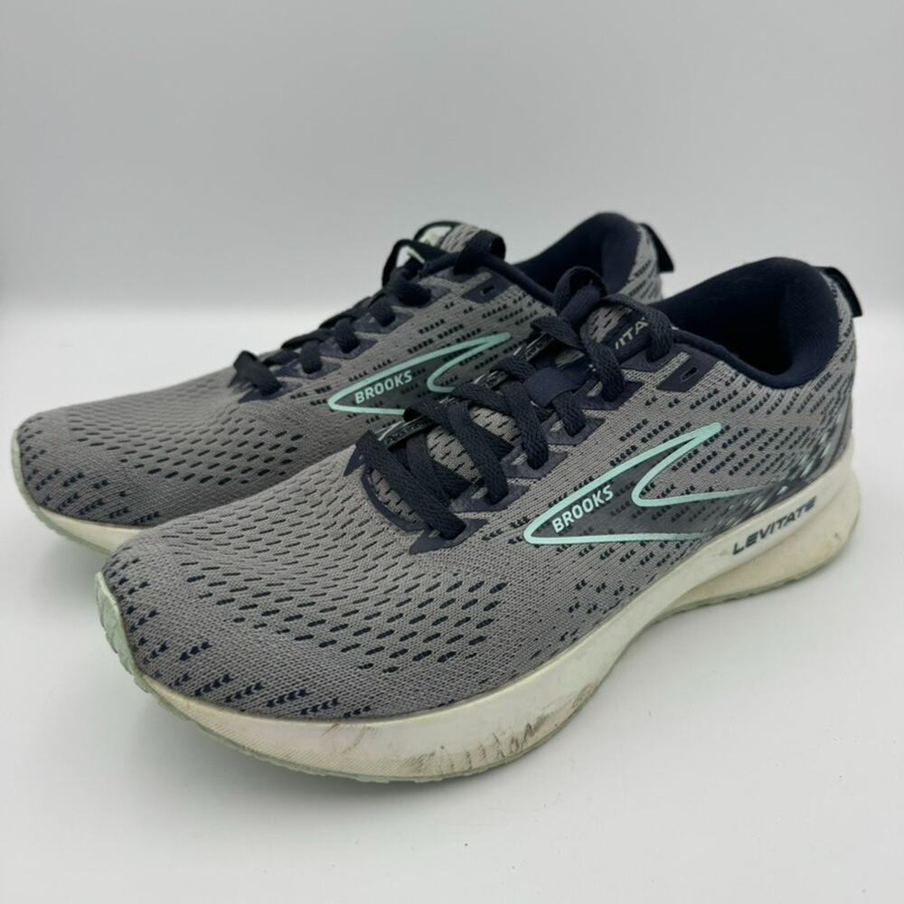 Brooks Levitate 5 Womens 7.5 Shoes Gray Running Walking Sneaker 1203571B069 - Picture 3 of 9